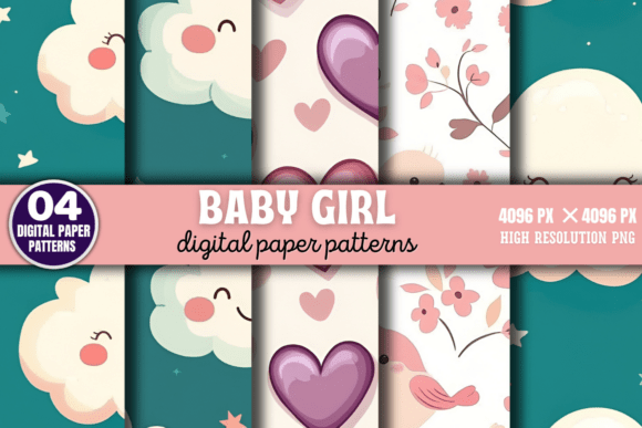 Baby Girl Digital Paper Background 2: A Designer’s Creative Essential