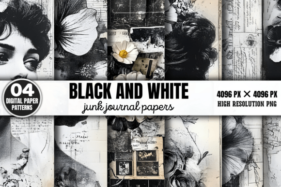 Black and White Junk Journal Pattern 1: A Strategic Tool for Creative Professionals