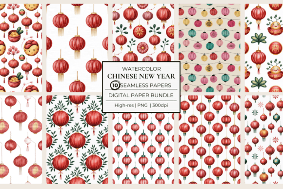 Chinese New Year Watercolor Seamless: A Creative Tool for Festive Design