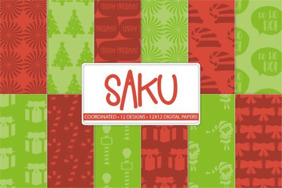Christmas Red Green Digital Paper Pack: A Design Essential for the Holidays