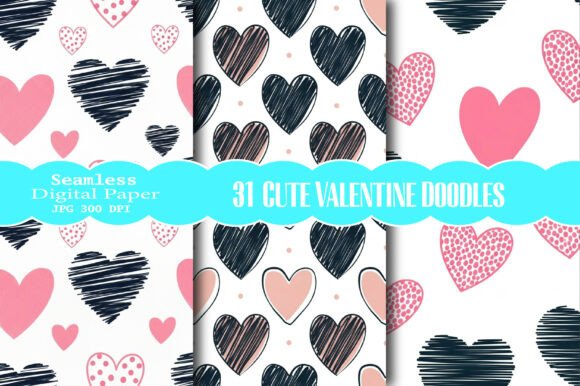 Cute Valentine Doodles Pattern: A Playful Way to Add Heartfelt Charm