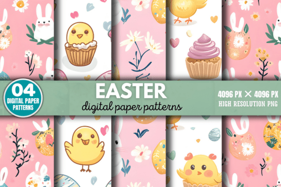 Easter Patterned Digital Paper: A Versatile Creative Resource for Springtime Designs