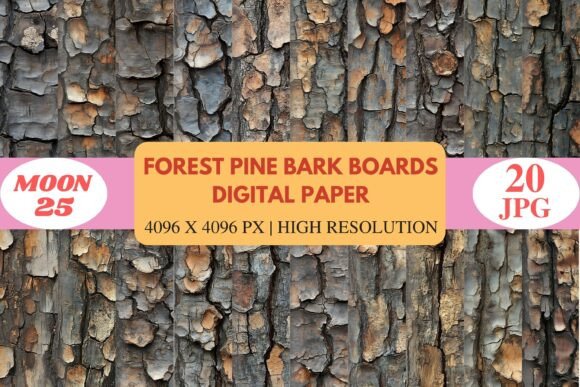 Forest Pine Bark Texture Papers: A Natural Design Element for Creative Projects