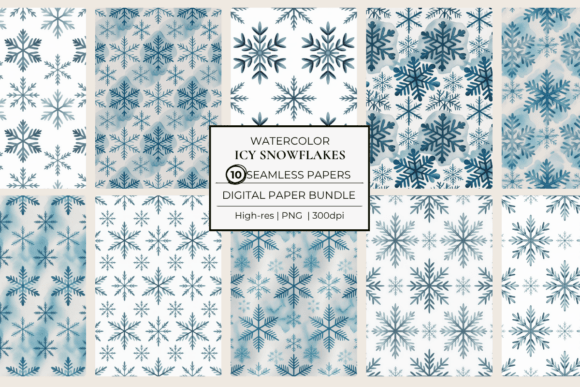 Icy Snowflakes Seamless Papers: Enhancing Creative Projects with Winter-Inspired Design Elements