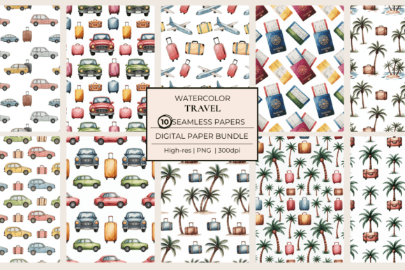 Travel Seamless Papers Adventure Paper
