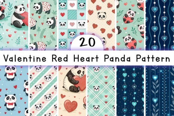 Valentine Red Heart Panda Pattern: A Versatile Design for Creative Projects